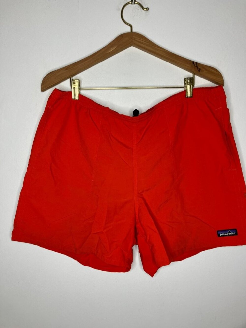 VTG Y2K Patagonia Men's M Red Swim Trunks Mesh Lined Drawstring Pockets